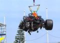 Checo Pérez sufre un fuerte choque en el GP de Mónaco; su auto quedó destrozado