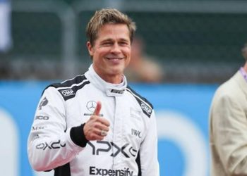 Brad Pitt filma escenas de su nueva película de F1 durante el Gran Premio de México