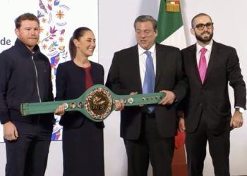 Canelo Álvarez propone clase nacional de boxeo tras su visita a Claudia Sheinbaum