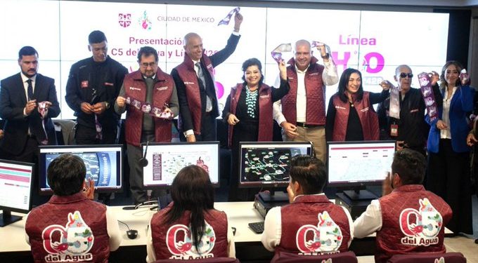 Clara Brugada inaugura línea telefónica para reportar fugas de agua en CDMX