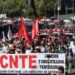 CNTE marcha al Zócalo en protesta contra reforma a la Ley del ISSSTE