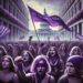 Mujeres protestan en el mundo por igualdad y justicia en el Día de la Mujer