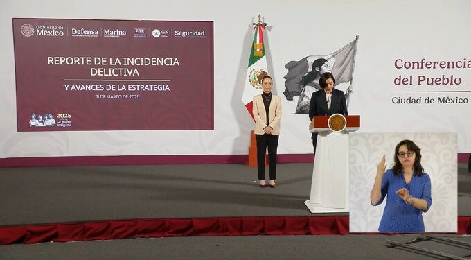 Homicidios en México bajan 15% en primeros meses del gobierno de Sheinbaum