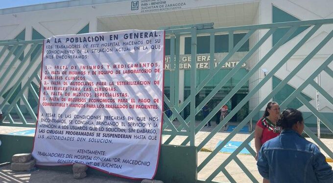 Suspenden cirugías en hospital IMSS-Bienestar de Juchitán por fallas en equipo