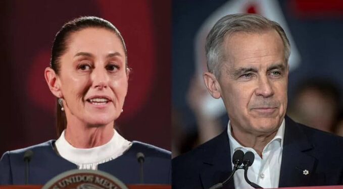 Sheinbaum y primer ministro de Canadá acuerdan mantener comunicación ante panorama económico