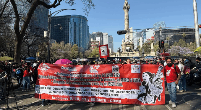 Maestros de la CNTE bloquean vialidades clave en CDMX este 29 de mayo