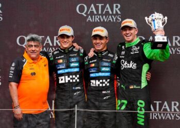 Lando Norris y Hulkenberg sacan provecho del caos en Gran Bretaña