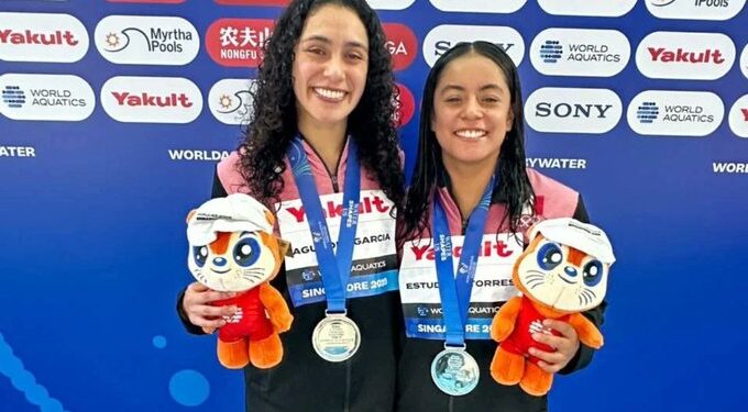 Agúndez y Estudillo ganan plata para México en plataforma de 10 metros en Mundial de Singapur