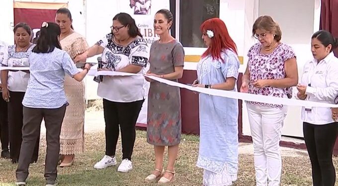 Sheinbaum inaugura Centro Libre de Mujeres en Calakmul, Campeche