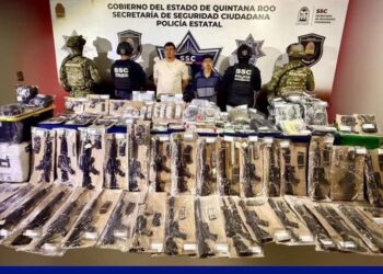 Operativo en Cancún desmantela célula del CJNG y asegura un arsenal sin precedentes