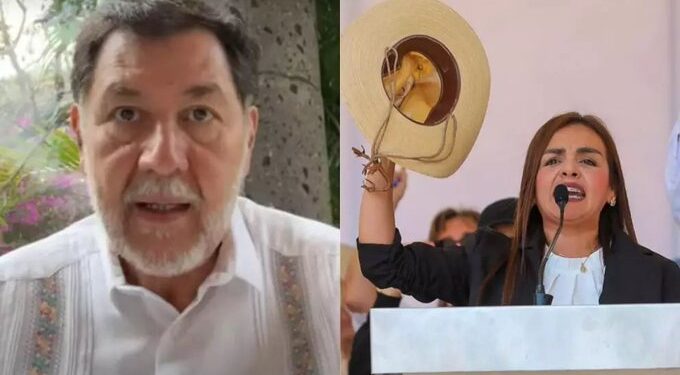 Noroña acusa a Grecia Quiroz de buscar gubernatura tras el asesinato de Carlos Manzo