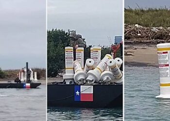 Embarcaciones de EU colocan boyas en el río Bravo sin aviso oficial