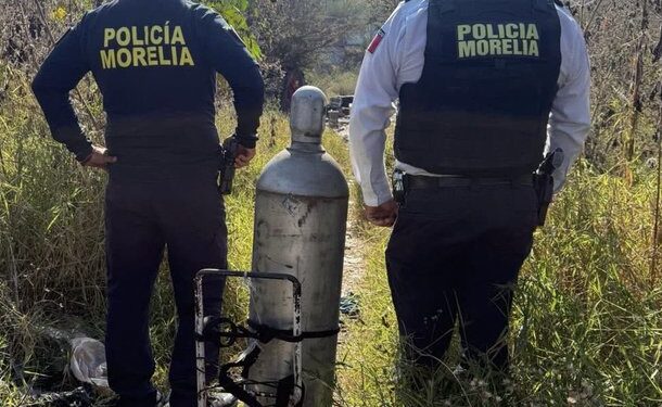 Recuperan cilindro con gas cloro robado en Morelia; descartan riesgos