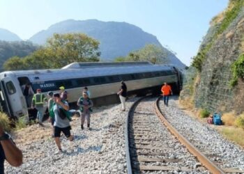 Descarrila tren del Corredor Interoceánico en Nizanda, Oaxaca; activan protocolos de emergencia