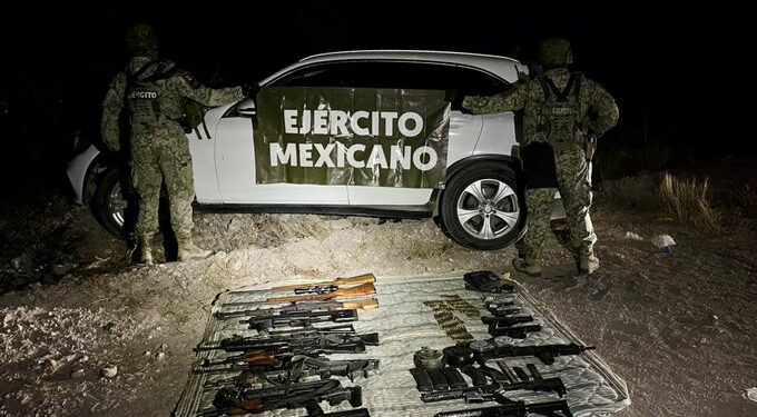 Aseguran arsenal de alto poder en Navojoa durante operativo del gabinete de seguridad de Sonora