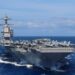 El USS Gerald Ford refuerza presencia militar de EU en el Mediterráneo en plena tensión con Irán