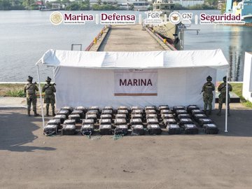 Caen 1.5 toneladas de cocaína en operativo naval frente a Chiapas