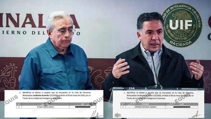 Reportan bloqueo de cuentas a Rocha Moya y funcionarios investigados por EU