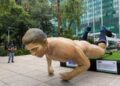 Entre bloqueos y protestas, CNTE derriba figuras instaladas rumbo al Mundial 2026