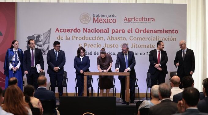 Sheinbaum acuerda con productores garantizar jitomate para México y reducir su precio