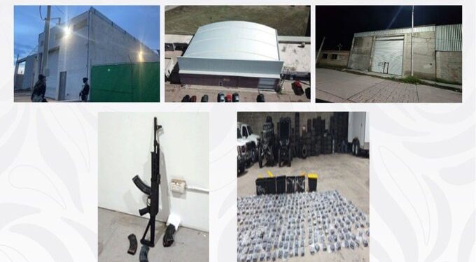 Operativo en Durango deja aseguramiento de 46 vehículos, tres inmuebles y arsenal ligado al Cártel del Pacífico