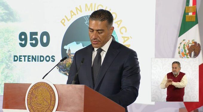 Harfuch destaca 950 detenciones y nuevo despliegue de seguridad en Michoacán